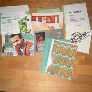 Lot of 4 Mint Mobile holiday cards featuring Ryan Reynolds